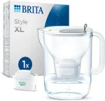 Brita Filtravimo ąsotis Style Xl pilkas (3.6l) su 1 Maxtra Pro Pure Performance filtru - didelės talpos, pakreipiamas dangtelis, Led ekranas, filtras sumažina chloro, akmens ir purvo kiekį