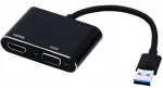 Pawonik usb 3.0 į hdmi + vga adapteris grafikos plok&scaron;tė hub adapteris