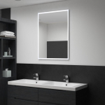 Sieninis vonios kambario veidrodis su LED, 60x80cm
