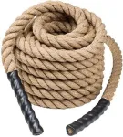 Natūrali jėgos-kovos virvė i&scaron; sizalio inSPORTline Waverope Base 15m 40mm 9,6kg