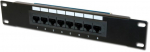 Assmann Electronic DIGITUS CAT 5e D klasės Patch Panel neekranuotas 8 prievadų RJ45 8P8C LSA 1U 254 mm (10 colių) Rack Mount spalva juodas RAL 9005