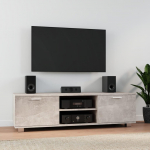 TV staliukas Televizoriaus spintelė, betono pilka, 140x40,5x35cm, mediena