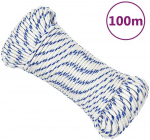 Valties virvė, baltos spalvos, 4mm, 100m, polipropilenas