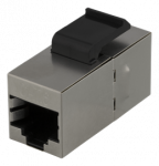 DELTACO Cat6 "Keystone" jungtis, ekranuotas, 2xRJ45,, 180, Metalinis / MD-126