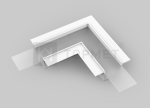 LED juostos profilio VARIO30-05 90 laipsnių kampinis sujungimas, baltas