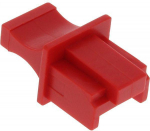 InLine Dulkių skydas RJ45 lizdas raudonas 100 vienetų (59942K)