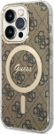 Guess GUHMP15LH4STW Apple iPhone 15 Pro6.1" rudos spalvos dėklas IML 4G MagSafe