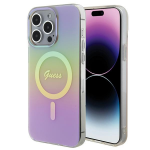Guess IML Iridescent MagSafe dėklas iPhone 15 Pro - rožinis