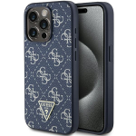 Guess 4G Triangle Metal Logo - dėklas skirtas Apple iPhone 15 Pro Max mėlynas