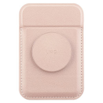 Dėklas UNIQ Flixa magnetinė piniginė kortelėms su stoveliu rožinės spalvos MagSafe