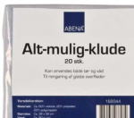 Abena universalios &scaron;luostės 38x38 cm - įvairiaspalvės, skalbiamos, sertifikuotos &bdquo;Oeko-Tex&ldquo;, 20 vnt. pakuotėje