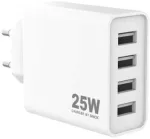 Sinox Beslag Sinox sieninis įkroviklis 4xUSB-A 25W. Balta, patalpų, USB, 5 V, balta