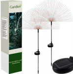 Sodo LED žibintai su saulės kolektoriumi, 2 vnt.