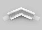 LED juostos profilio VARIO30-05 120 laipsnių kampinis sujungimas, baltas