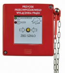 Promet W0-PPWP-A M1/2K XY ZC Ant pavir&scaron;iaus montuojamas ugnies mygtukas raudonas PPWP-A su plaktuku 2xLED žalia/raudona. XY su CNBOP sertifikatu W0-PPWP-A M1/2K XY ZC