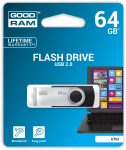 Wilk Elektronik GOODRAM UTS2-0640K0R11 GOODRAM atmintis USB UTS2 64GB USB 2.0 Juodas