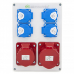 N411 Statybinė skirstykla 32A/5 + 16A/5 + 4*GS 230V, stacionarus korpusas, ELS Elektrotechnika, N411