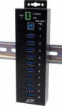 HUB USB Exsys USB 3.2 HUB 10 prievadų