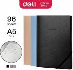 Užra&scaron;ų knygutė DELI , A5, 96lapų, langeliais, pu-vir&scaron;elis, įvairių spalvų