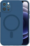 Tel Protect MagSilicone dėklas skirtas Apple iPhone 12 mėlynos spalvos