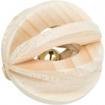 Rotaļlieta kaķiem : Trixie Slat ball with bell, wood, &oslash; 6 cm