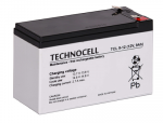Technocell TCL 9-12 Akumuliatorius 9Ah/12V, siaurų polių gnybtai