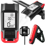 Extralink | Dviračio žibintų rinkinys | su skaitikliu + galine lempute