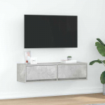 TV staliukas Televizoriaus spintelė Betono pilka 100 x 31 x 25,5 cm