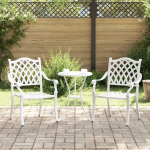 Sodo Kėdė 2 pcs Balta 56 x 55 x 92.5cm Aliuminis