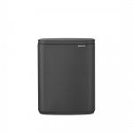 Brabantia Bo Waste Bin, 12L - Mineral Infinite Pilkas