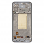 Dėklas LCD ekranas + jutiklinis skydelis + priekinis dangtelis Samsung A366B Galaxy A36 5G baltas (pakeitimo paketas)