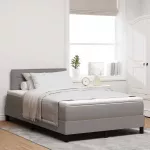 Kiemas lova su LED juostelėmis Tortora 120 x 200 cm audinys