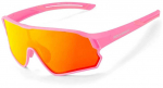 Rockbros 14110009004 polarized dviratininko akiniai vaikams 8-14 metų amžiaus – rožinės spalvos