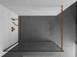 Walk-in du&scaron;o sienelė Mexen Kioto, Rose Gold/Juodas border, 100 x 200 cm