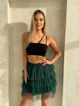 Žalias ombre sijonas moterims