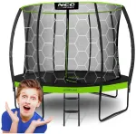 Lauko trampolinas su vidiniu apsauginiu tinklu, 312 cm apvalus trampolinas, trampolinas kieme, sodo trampolinas