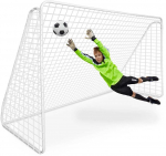 Futbolo vartai 300 cm, ne&scaron;iojami, balti, vaikams, sodui, kiemo futbolo vartai, mini futbolo vartai