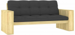 Sodo suoliukas su antracito pagalvėlėmis, 179cm, pu&scaron;is