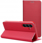 LUNA Book Carbon dėklas, skirtas XIAOMI Redmi Note 15 5G, raudonas
