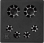 &bdquo;Kontakt-Simon&ldquo; K45 kabelio įvado dangtelis, grafito pilkos spalvos - K20/14