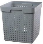 Plastikinė dėžė Seoul PLAST TEAM XL/29.5x29.5x29.5cm pilka