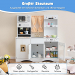 Bonideco Select Medinė vaikų virtuvėlė su aksesuarais, balta, 102 x 35 x 110 cm, 20,5kg