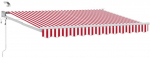 Elektrinė i&scaron;traukiama pavėsinė Raudona ir balta 3,5 x 2,5 m