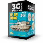 AK Interactive IDF AFV spalvos 3rd Gen akrilinių dažų rinkinys