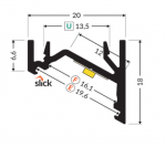 LED juostos kampinis profilis CORNER12.v2, baltas, 2m
