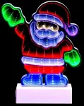 &Scaron;ventinė dekoracija WideShop LD11 LED 3D KALĖDŲ SENELIS &Scaron;VIEČIANTI PUO&Scaron;MENĖ DEKORACIJA