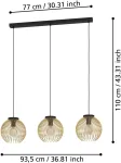 Lampa karināms Eglo Venezuela, E27, 3 x 40 W