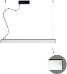 20W LED linijinis pakabinamas &scaron;viestuvas TUBE, juodas, 3000K, 600mm, 3919-00060-3-B-N