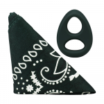 Doc Johnson The Code Silicone Ring & Bandana Set Hunter Žalias - Stylish Duo Pack
