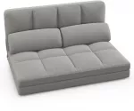 Costway Sulankstoma grindų sofa 3in1 &scaron;viesiai pilka